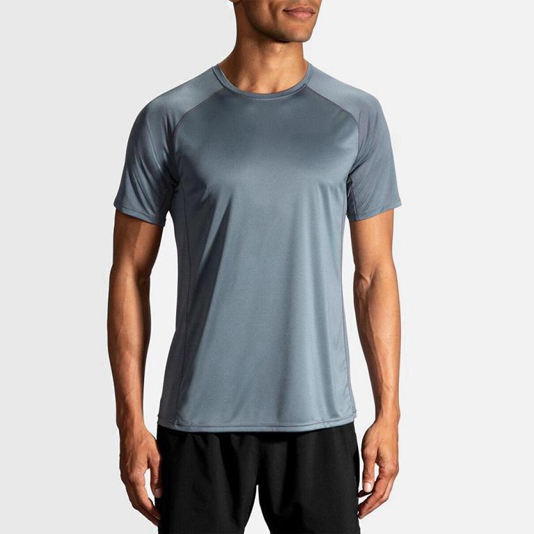 Brooks Stealth Israel - Men's Short Sleeve Running Shirt - Blue (24518-TQBG)